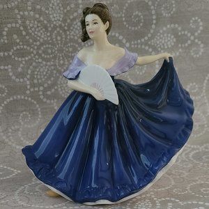 Royal Doulton Figurine - Elaine - Blue Dress HN2791 - Signed